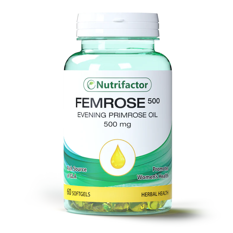 Nutrifactor Femrose Evening Primrose Oil 500mg Softgels 60s