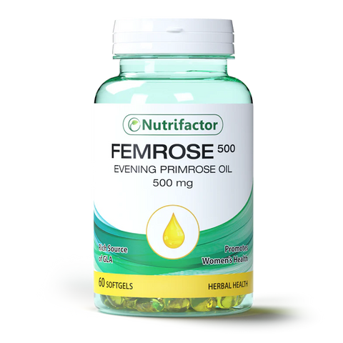 Nutrifactor Femrose Evening Primrose Oil 500mg Softgels 60s