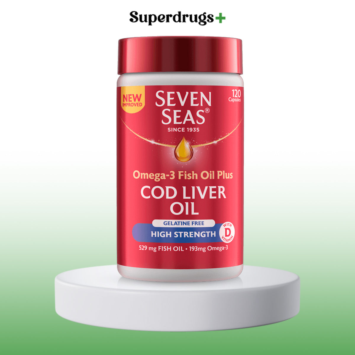 Seven Seas Gelatin Free Cod Liver Oil Capsules 120s